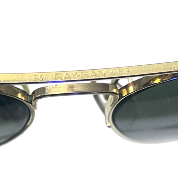 Vintage Bausch & Lomb Ray-Ban Aviator Arista Gold Green Lens 1992 Case Paperwork - Picture 2 of 11